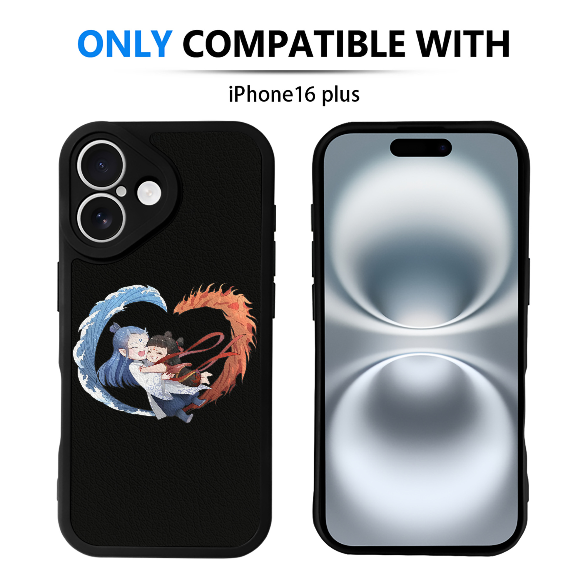 （画像用） Ne Zha 2 ナタ 魔童の大暴れ 【iPhone 16シリーズ対応】シリコンスマホケース（レザー調） 材質：シリコン